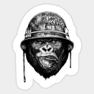 Monkey Warriors Planet Sticker